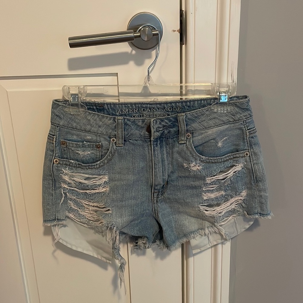 Light wash jean shorts from American Eagle Outfitters